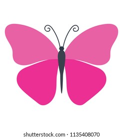 
Natural and eye enticing icon in sensitive hues for pink morpho butterfly 
