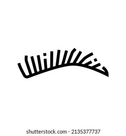 natural eyebrow line icon vector. natural eyebrow sign. isolated contour symbol black illustration