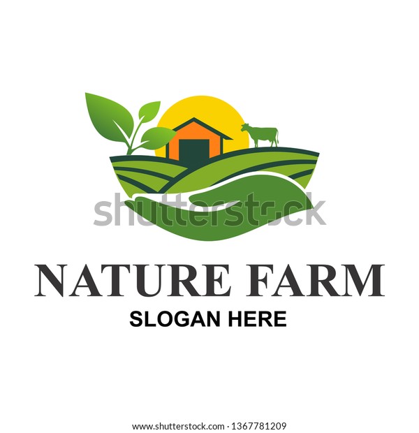 Natural Farm Care Logo Design Concept Stock Vector (Royalty Free ...