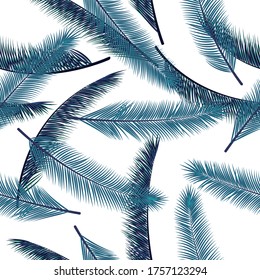 Natural feather plumage vector seamless pattern. Decorative fabric print. Airy natural feather plumage fabric print seamless ornament.
