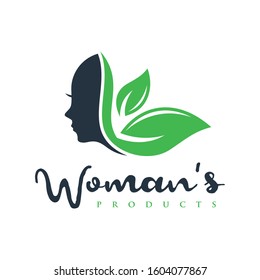 natural female beauty logo design