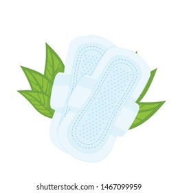 natural female pads vector illustration