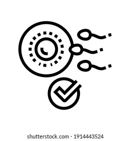vector de icono de línea de fertilización natural. signo de fertilización natural. símbolo de contorno aislado ilustración negra