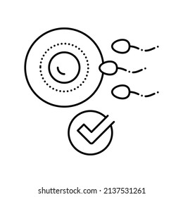 natural fertilization line icon vector. natural fertilization sign. isolated contour symbol black illustration