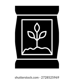 Natural fertilizer icon solid style transparent