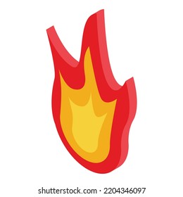 Natural fire icon. Isometric of natural fire vector icon for web design isolated on white background