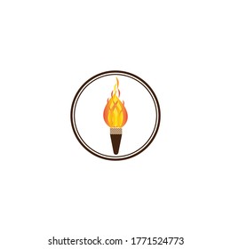 Natural Fire logo design template