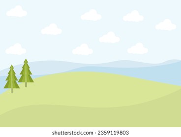 natural flat vector illustration background. good foor presentation background,wall paper,animation,school,university,ready to print