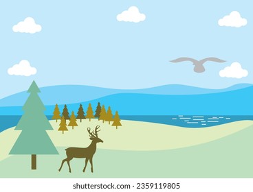 natural flat vector illustration background. good foor presentation background,wall paper,animation,school,university,ready to print