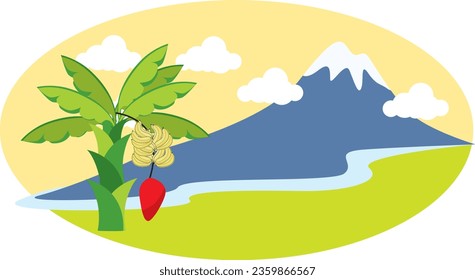 natural flat vector illustration background. good foor presentation background,wall paper,animation,school,university,ready to print