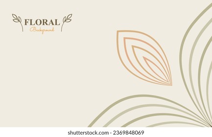 natural floral background with abstract natural shape, leaf and floral ornament in soft color style design