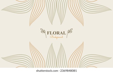 natural floral background with abstract natural shape, leaf and floral ornament in soft color style design