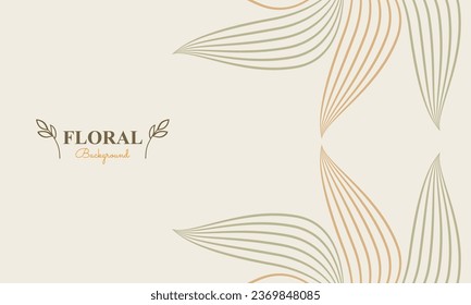 natural floral background with abstract natural shape, leaf and floral ornament in soft color style design