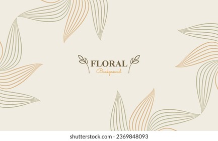 natural floral background with abstract natural shape, leaf and floral ornament in soft color style design