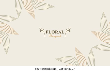 natural floral background with abstract natural shape, leaf and floral ornament in soft color style design