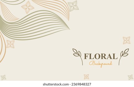 natural floral background with abstract natural shape, leaf and floral ornament in soft color style design