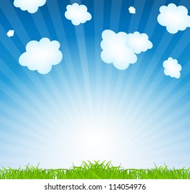 Natural floral background vector illustration