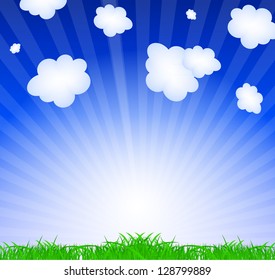 Natural floral background vector illustration