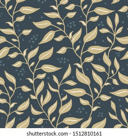 Natural floral farmhouse style seamless patterns for kitchenware and homeware, fabric and stationery design and decoration