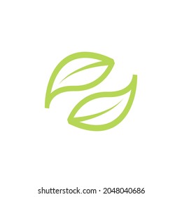 Natural floral green leaf environment logo and symbols vector illustration design.