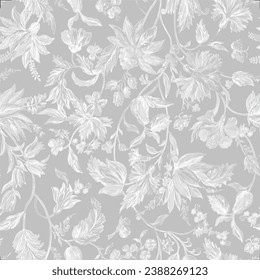 natural floral seamless pattern with chrysanthemum flowers in full bloom in pastel tones.textile and digital , wallpaper, bedding vector design.