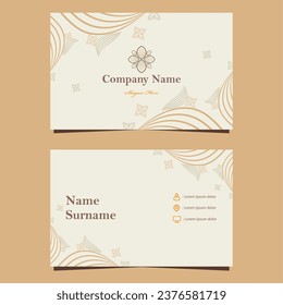 natural floral soft color business card template design