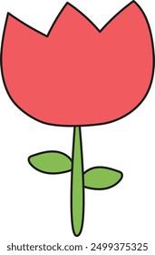 Natural flower garden tulip illustration