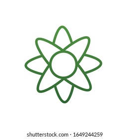 Natural flower gradient style icon design, floral nature plant ornament garden decoration and botany theme Vector illustration