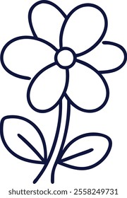 Natural flower icon vector style modern design and illustration