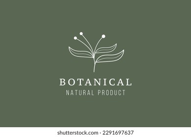 ilustración de icono del logotipo de flor natural