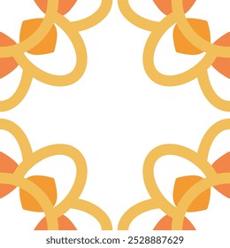 natural flower petal frame design on white background