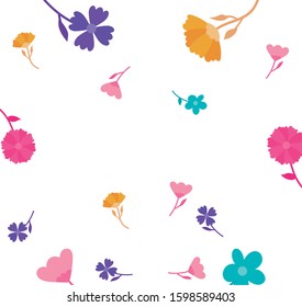 Natural flowers design, floral nature plant ornament garden decoration and botany theme Vector illustration