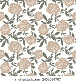 Natural flowers, seamless patterns with floral for fabric, textiles, clothing, wrapping paper, cover, banner, interior decor abstract