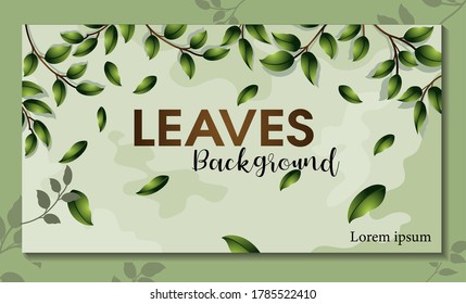Naturfliegendes LaubRahmenhintergrund, Cover, Einladung, Poster, Grußkartendesign
