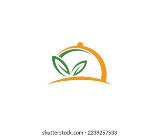 Natural Food And Food Delivery Logo Design Vector Icon.