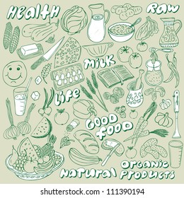 natural food doodles collection