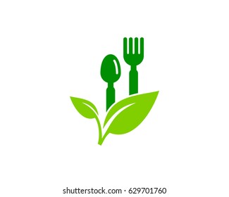 Natural Food Icon Logo Design Element