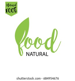 Natural Food Logo Vector Stock Vector (Royalty Free) 684954676 ...