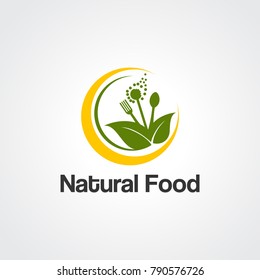 natural food logo vector, element, and icon for business