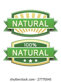 Natural food or product label - vector label good for web or print use