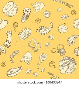 Natural food seamless background 