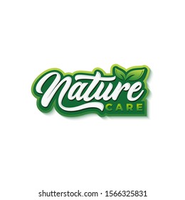 Natural food typography logo design  vector