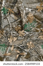 Natural Forest Camouflage Texture for Outdoor Gear and Apparel