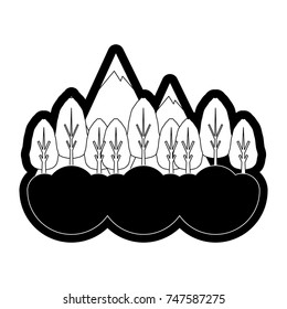 natural forest vector illustration