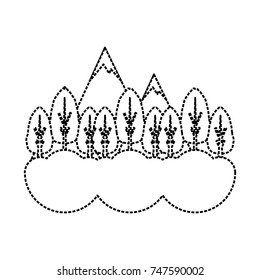natural forest vector illustration