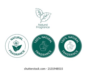 Natural Fragrance Icons Vector Illustration 