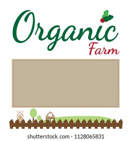 natural frame for business vector design.organic farm brochure vector