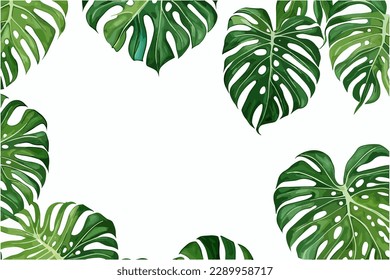 Natural frame watercolor for any purpose including poster, wedding invitation, and many more