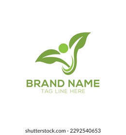 Natural Free vector logo template design
