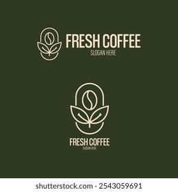 Natural Fresh Coffee, Cafe Logo Design

